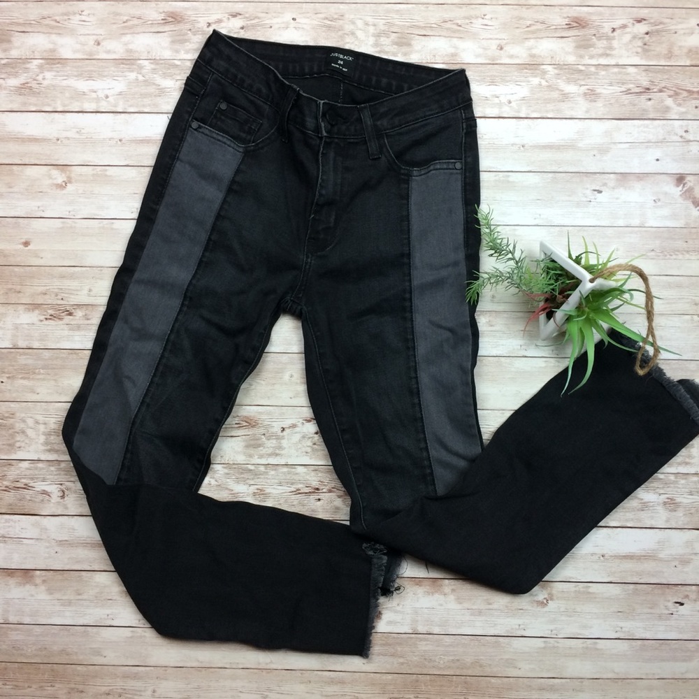 Just Black Two Tone Jeans Size 24